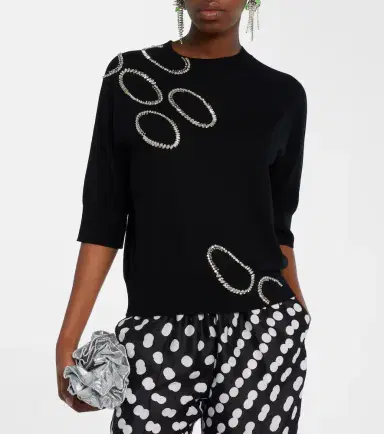 Dries Van Noten Embellished wool sweater | Thumbnail 3