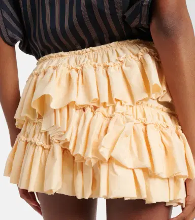 Dries Van Noten Ruffled asymmetric cotton miniskirt | Thumbnail 3