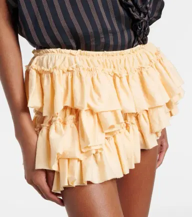 Dries Van Noten Ruffled asymmetric cotton miniskirt | Thumbnail 4