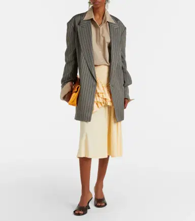 Dries Van Noten Humairah cotton midi skirt | Thumbnail 3