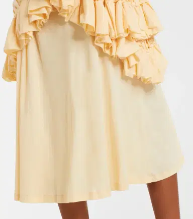 Dries Van Noten Humairah cotton midi skirt | Thumbnail 5