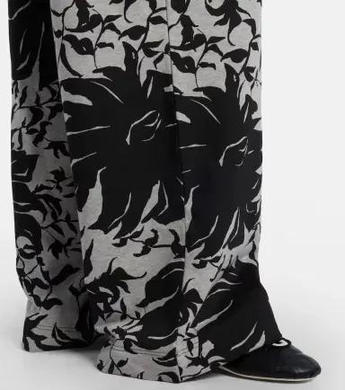 Dries Van Noten Floral pleated cotton jersey sweatpants | Thumbnail 6 Dries Van Noten Floral pleated cotton jersey sweatpants | Thumbnail 6