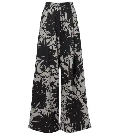 Dries Van Noten Floral pleated cotton jersey sweatpants | Thumbnail 1 Dries Van Noten Floral pleated cotton jersey sweatpants | Thumbnail 1