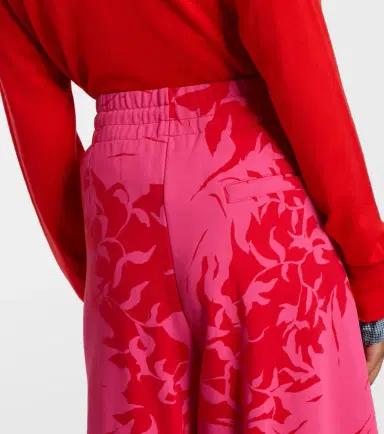 Dries Van Noten Floral pleated cotton jersey sweatpants | Thumbnail 4 Dries Van Noten Floral pleated cotton jersey sweatpants | Thumbnail 4