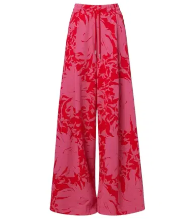 Dries Van Noten Floral pleated cotton jersey sweatpants | Thumbnail 1 Dries Van Noten Floral pleated cotton jersey sweatpants | Thumbnail 1