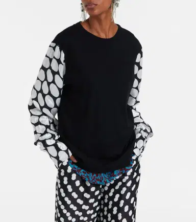 Dries Van Noten Polka-dot cotton-blend top | Thumbnail 3