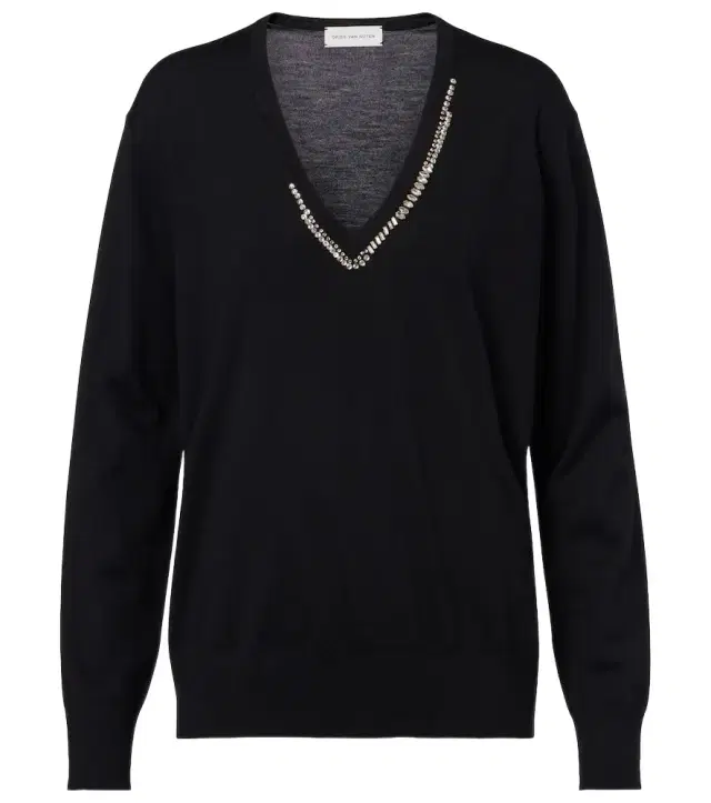 Dries Van Noten Embellished wool sweater