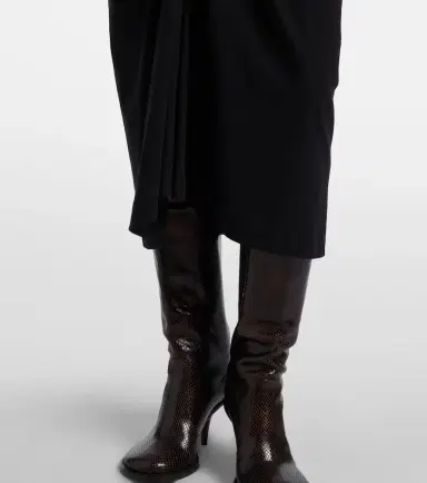 Dries Van Noten Gathered cotton midi skirt | Thumbnail 4