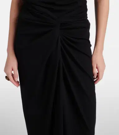 Dries Van Noten Gathered cotton midi skirt | Thumbnail 6