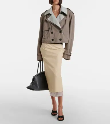 The Attico Cropped gabardine trench coat | Thumbnail 6 The Attico Cropped gabardine trench coat | Thumbnail 6