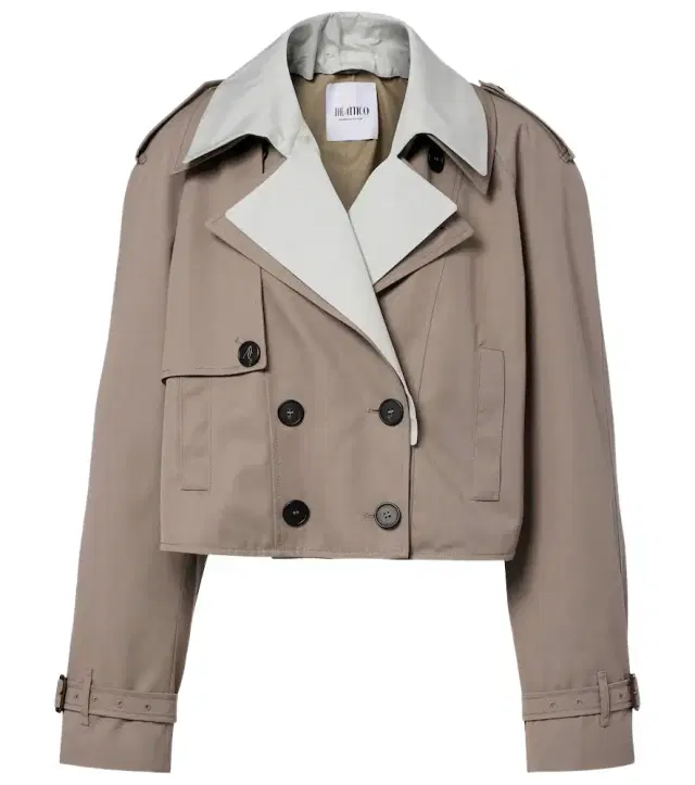 The Attico Cropped gabardine trench coat