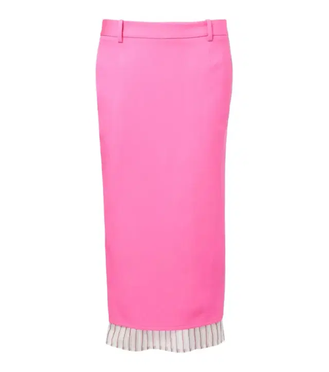 Virgin wool pencil skirt