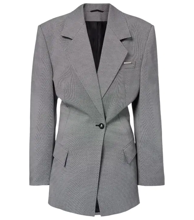 Wool and cotton blazer