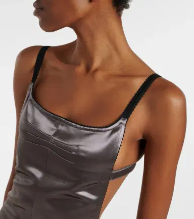 The Attico Open-back satin midi dress | Thumbnail 5