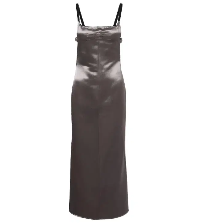 The Attico Open-back satin midi dress