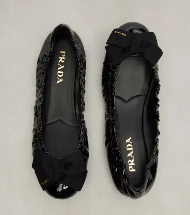 Prada Bow-detail patent leather ballet flats | Thumbnail 3