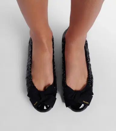 Prada Bow-detail patent leather ballet flats | Thumbnail 5