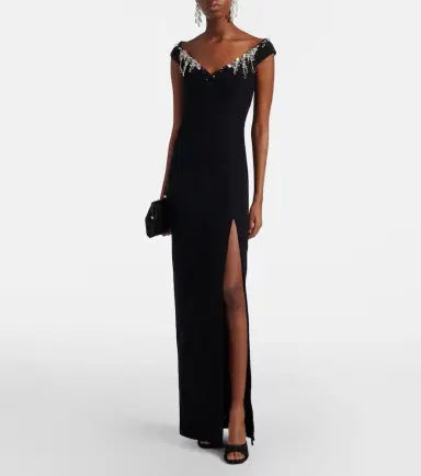 Safiyaa Lucrezia embellished crêpe gown | Thumbnail 2 Safiyaa Lucrezia embellished crêpe gown | Thumbnail 2