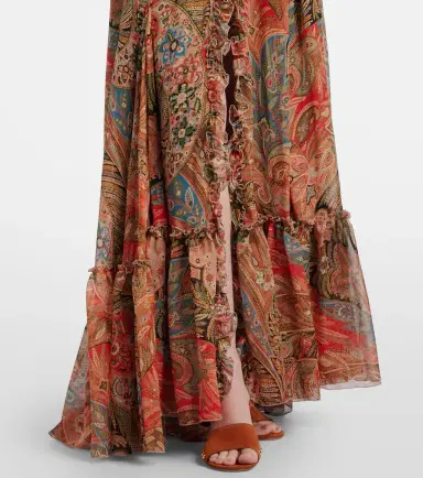 Etro Printed silk maxi skirt | Thumbnail 3
