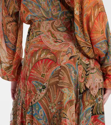 Etro Printed silk maxi skirt | Thumbnail 5