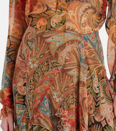 Etro Printed silk maxi skirt | Thumbnail 6