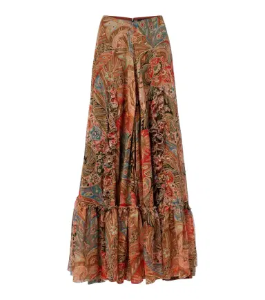 Etro Printed silk maxi skirt | Thumbnail 1
