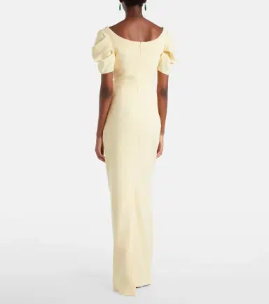 Safiyaa Vanna draped crêpe gown | Thumbnail 3
