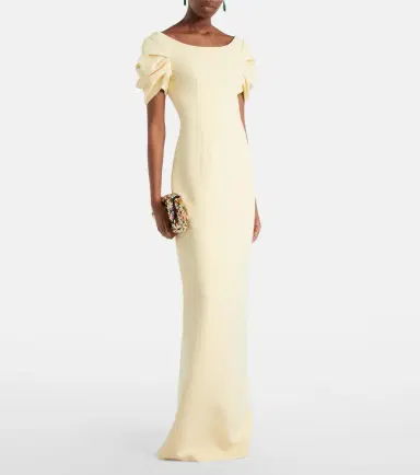 Safiyaa Vanna draped crêpe gown | Thumbnail 6