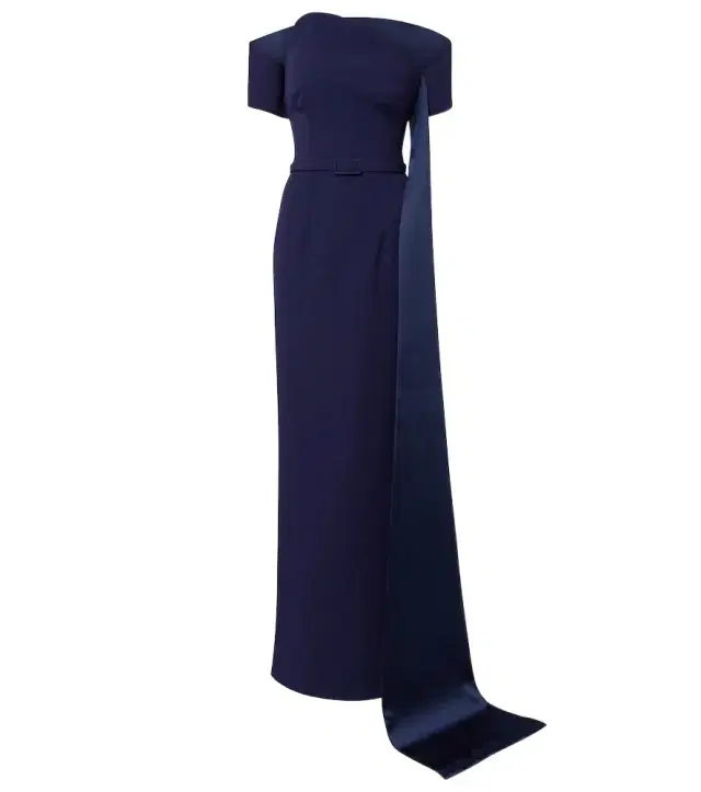 Safiyaa Giorgia off-shoulder crêpe gown