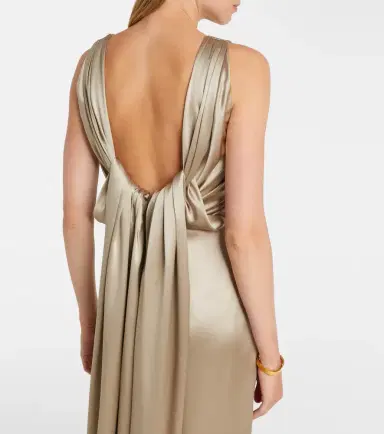Max Mara Azoto silk satin maxi dress | Thumbnail 4