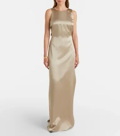 Max Mara Azoto silk satin maxi dress | Thumbnail 6