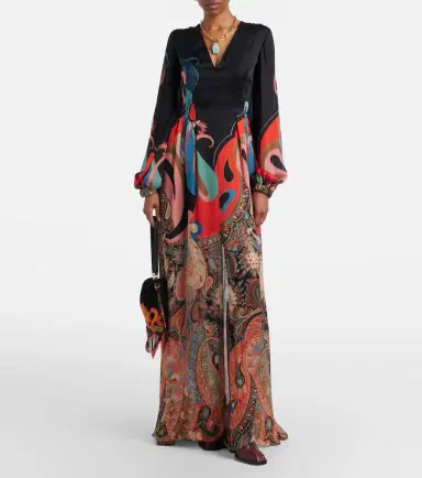 Etro Paisley silk gown | Thumbnail 2