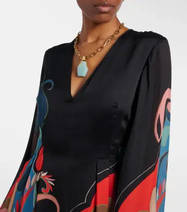 Etro Paisley silk gown | Thumbnail 3