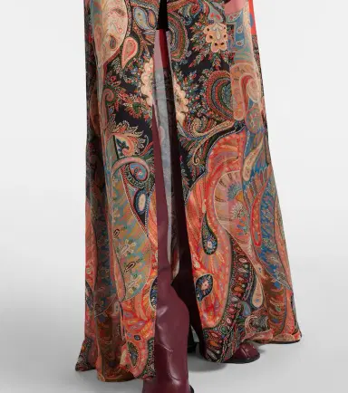 Etro Paisley silk gown | Thumbnail 6