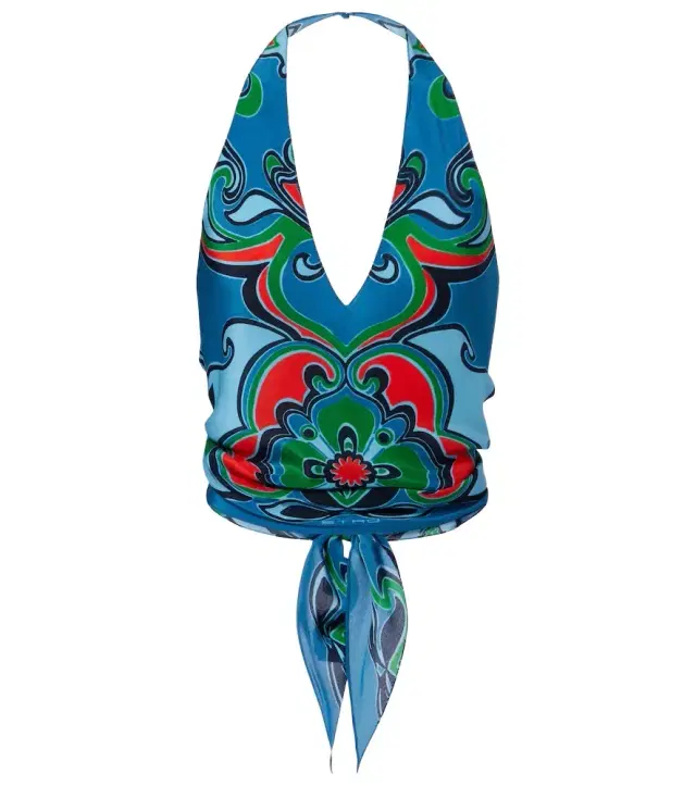 Etro Printed silk top