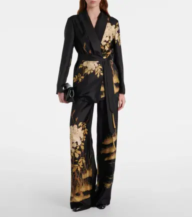 Max Mara Mappa printed high-rise silk wide-leg pants | Thumbnail 2 Max Mara Mappa printed high-rise silk wide-leg pants | Thumbnail 2