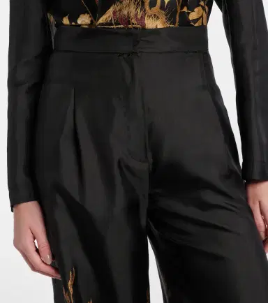 Max Mara Mappa printed high-rise silk wide-leg pants | Thumbnail 6 Max Mara Mappa printed high-rise silk wide-leg pants | Thumbnail 6