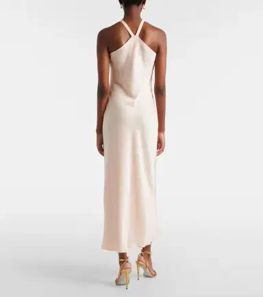 Max Mara Ghiotto embellished satin slip dress | Thumbnail 4 Max Mara Ghiotto embellished satin slip dress | Thumbnail 4