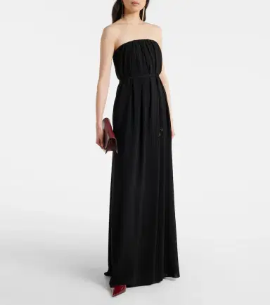 Max Mara Elegante Sax crêpe strapless gown | Thumbnail 5 Max Mara Elegante Sax crêpe strapless gown | Thumbnail 5