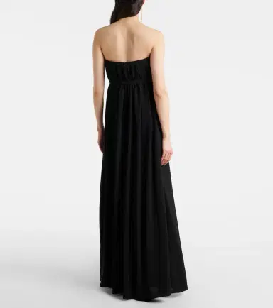 Max Mara Elegante Sax crêpe strapless gown | Thumbnail 6 Max Mara Elegante Sax crêpe strapless gown | Thumbnail 6