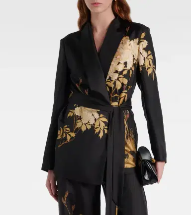 Max Mara Tunica printed silk twill wrap cardigan | Thumbnail 4