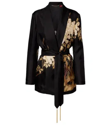 Max Mara Tunica printed silk twill wrap cardigan | Thumbnail 1