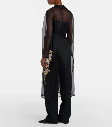 Max Mara Elegante Vodka embroidered silk robe | Thumbnail 3