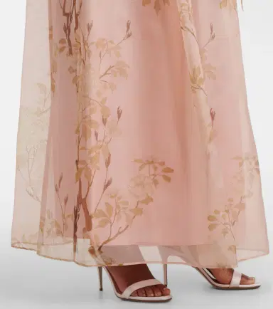 Max Mara Elegante Dominio floral silk organza bustier gown | Thumbnail 4