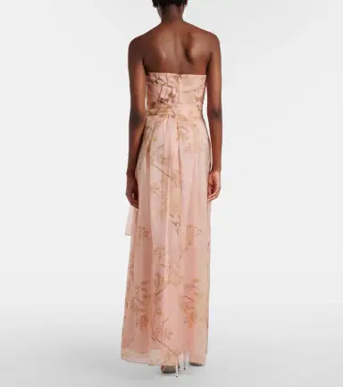 Max Mara Elegante Dominio floral silk organza bustier gown | Thumbnail 5