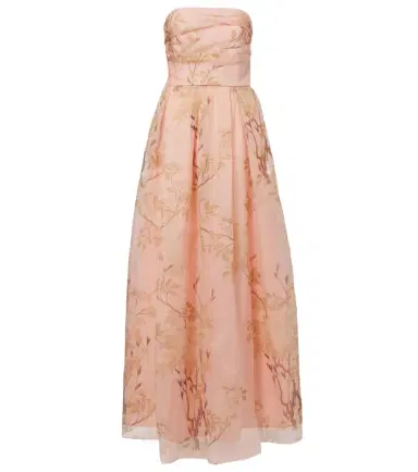 Max Mara Elegante Dominio floral silk organza bustier gown | Thumbnail 1