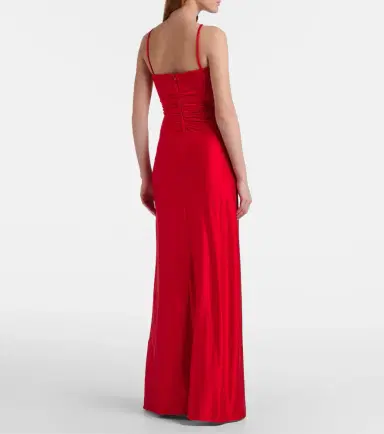 Max Mara Oggetti ruched halterneck bustier gown | Thumbnail 2