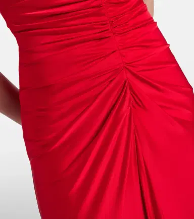Max Mara Oggetti ruched halterneck bustier gown | Thumbnail 4