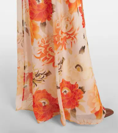 Max Mara Angus floral silk chiffon maxi dress | Thumbnail 3 Max Mara Angus floral silk chiffon maxi dress | Thumbnail 3