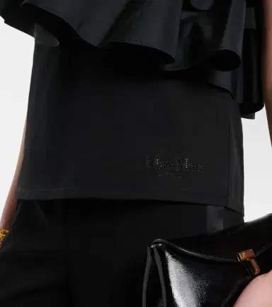 Max Mara Elegante Orca ruffled one-shoulder cotton top | Thumbnail 3